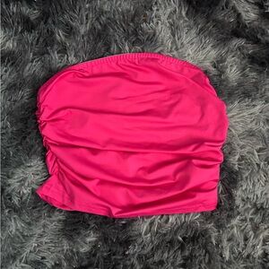Cider pink ruched tube top